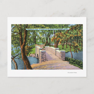 Beardsley Park View of the Stone Bridge Postcard