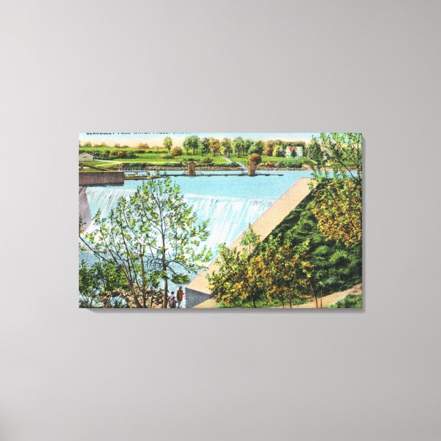 Beardsley Park Water Falls Scene Canvas Print (Front)