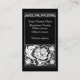 Beardsley Peony Border Photo Business Card