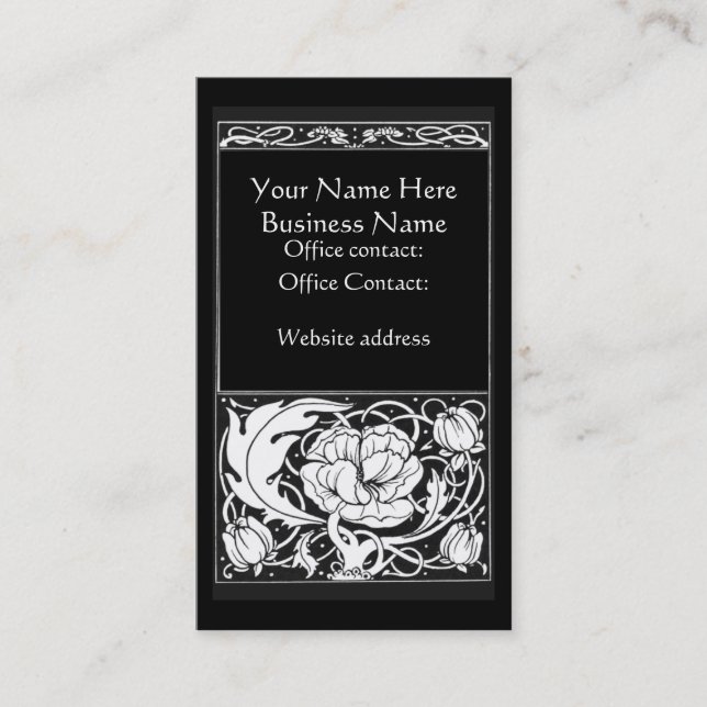 Beardsley Peony Business Card (Front)