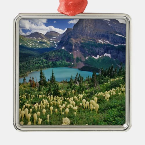 Beargrass above Grinnell Lake in the Many Metal Ornament