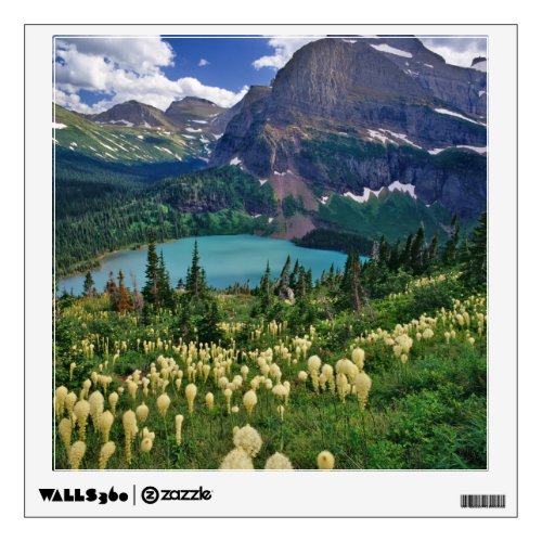 Beargrass above Grinnell Lake in the Many Wall Decal