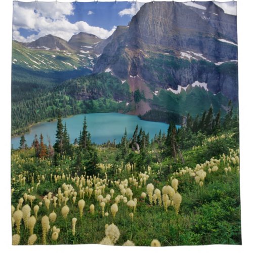 Beargrass above Grinnell Lake Shower Curtain