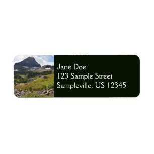 Bearhat Mountain and Glacial Stream Label