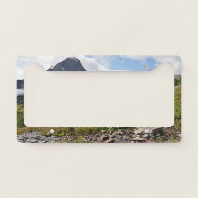 Bearhat Mountain and Glacial Stream License Plate Frame (Front)