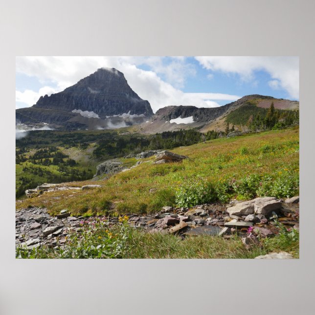 Bearhat Mountain and Glacial Stream Poster (Front)