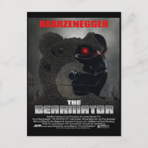 BEARINATOR Movie Poster Style Postcard