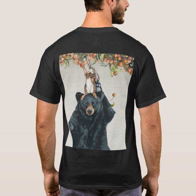 bearing Bunnies Clothing with logo T-Shirt (Back)