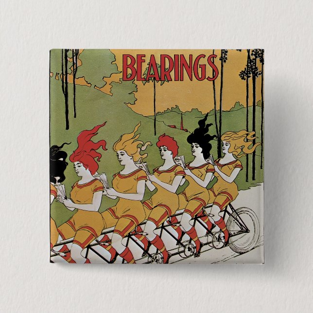 Bearings Bicycle Poster Button (Front)