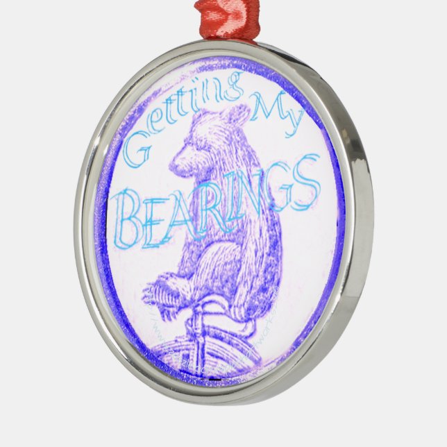 "Bearings" Metal Ornament (Left)
