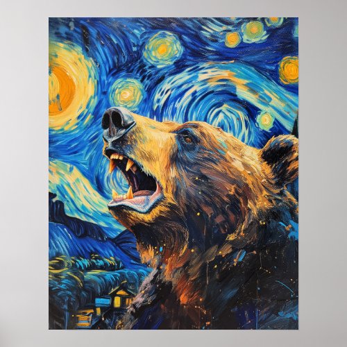 Bearish Stock Market Vincent Van Gogh Art Poster