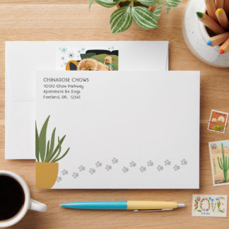 BEARLY AWAKE CHOW -CUSTOMIZED envelopes