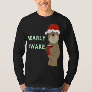 Bearly Awake Funny Bear Christmas Pajama Sleep T-Shirt