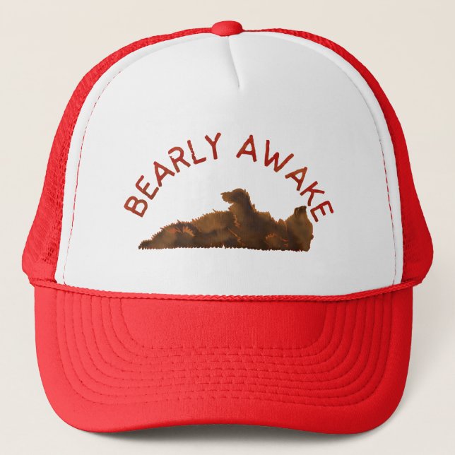 Bearly Awake Trucker Hat (Front)