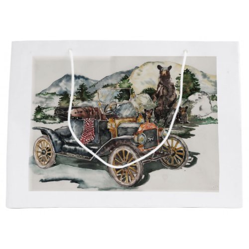 Bearly Driving Large Gift Bag