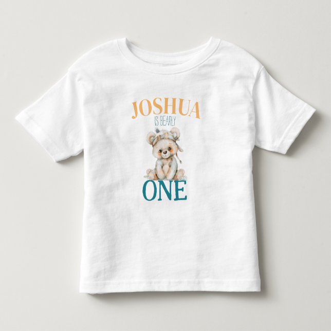 Bearly One First Birthday Shirt (Front)