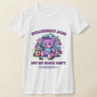 Bearly Sweet: The "Strawberry Jams But My Glock Do T-Shirt