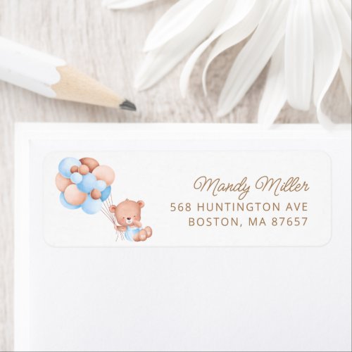 Bearly Wail Bear Address Label