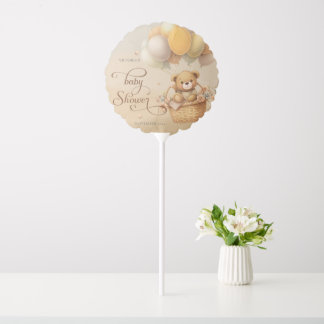 Bearly wait baby shower balloon
