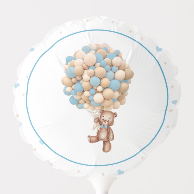 Bearly Wait Baby Shower Balloon - Boy (Front)