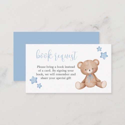 Bearly Wait Baby Shower Book Request Card