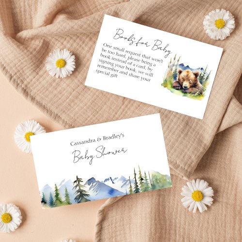 Bearly wait baby shower books for baby enclosure card