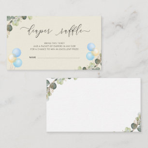 bearly wait baby shower diaper raffle card