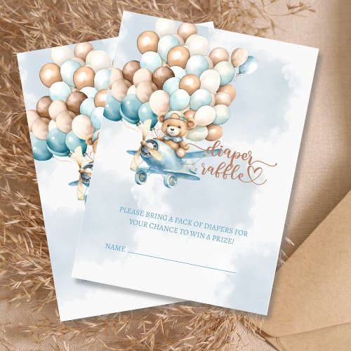 Bearly Wait Baby Shower Diaper Raffle Tickets  Enclosure Card