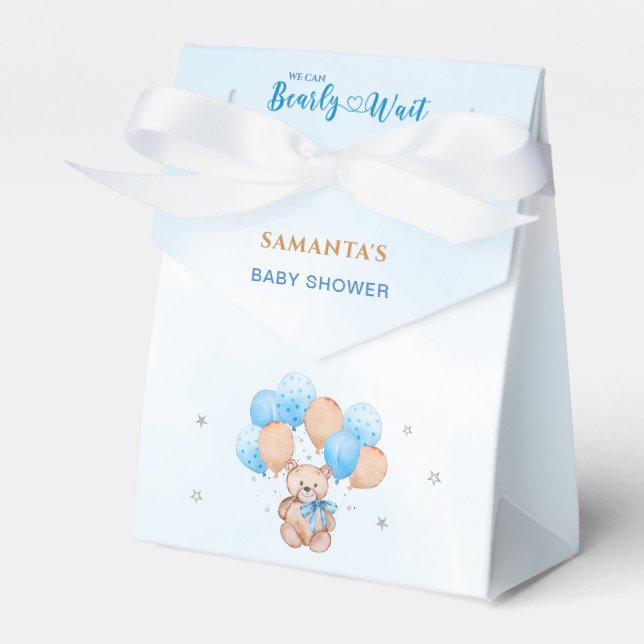 Bearly Wait Baby Shower Favor Boxes (Front Side)