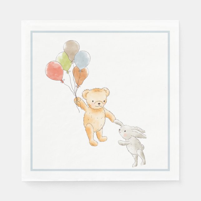 Bearly Wait Baby Shower Napkins (Front)