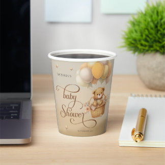 Bearly wait baby shower paper cups