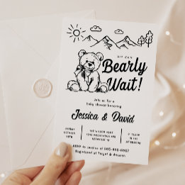 Bearly Wait | Baby Shower | Simple Invitation