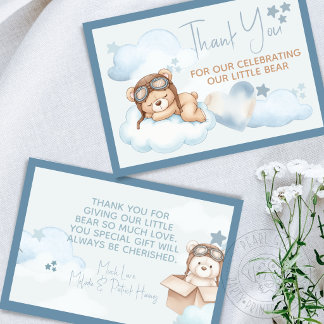 Bearly Wait Baby Shower Thank You Card