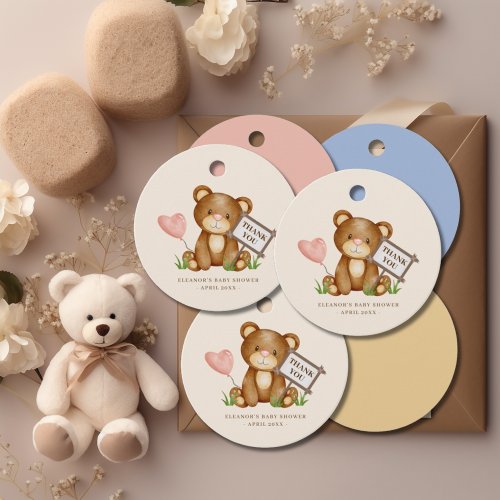 Bearly Wait Baby Shower Thank You  Favor Tags