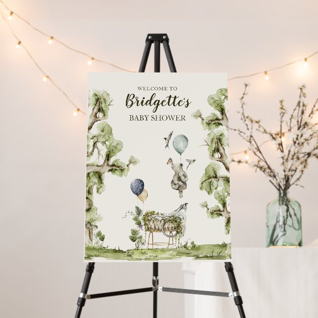 Bearly Wait Baby Shower Welcome  Foam Board (In Situ (Stand))