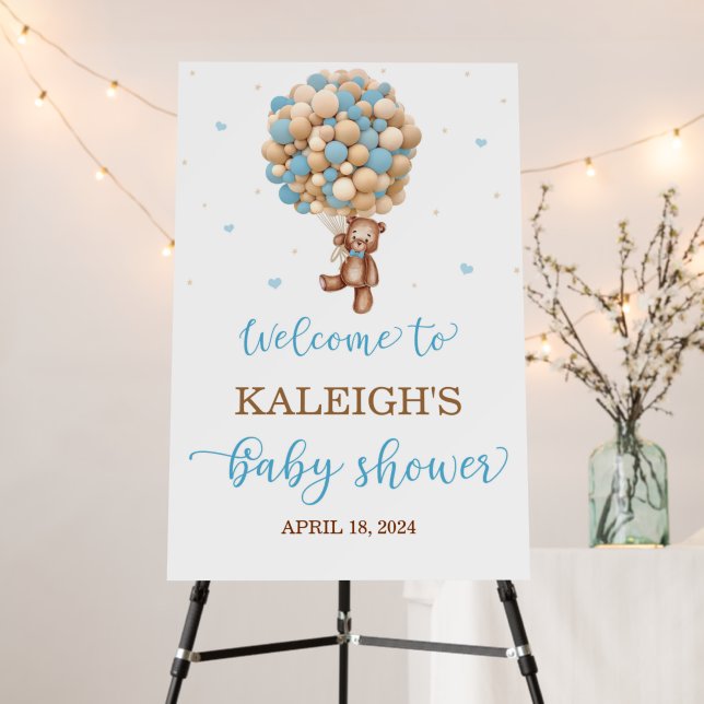 Bearly Wait Baby Shower Welcome Sign (In Situ (Stand))