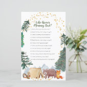 Bearly Wait Baby Shower Who Knows Mommy Best Game (Standing Front)