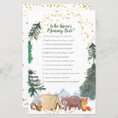 Bearly Wait Baby Shower Who Knows Mommy Best Game (Front/Back)