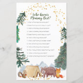 Bearly Wait Baby Shower Who Knows Mommy Best Game (Front)