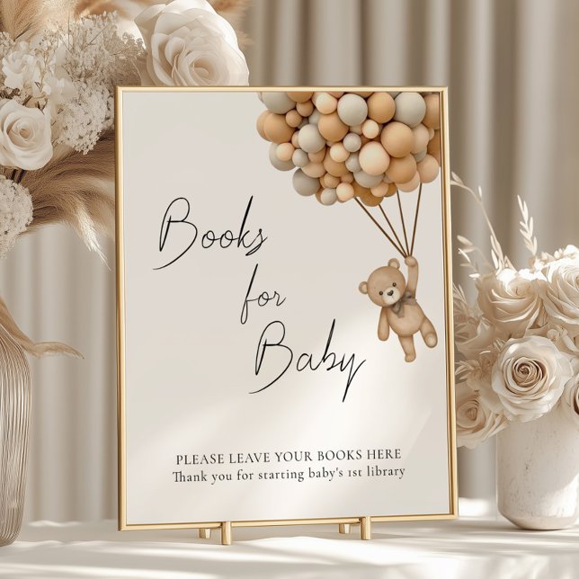 Bearly Wait Balloon Baby Shower Books for Baby Poster (Creator Uploaded)