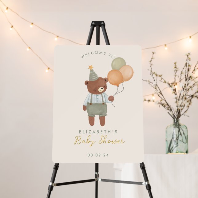 Bearly Wait Balloon Welcome Foam Board (In Situ (Stand))