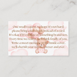 Bearly Wait Book Request Enclosure Card