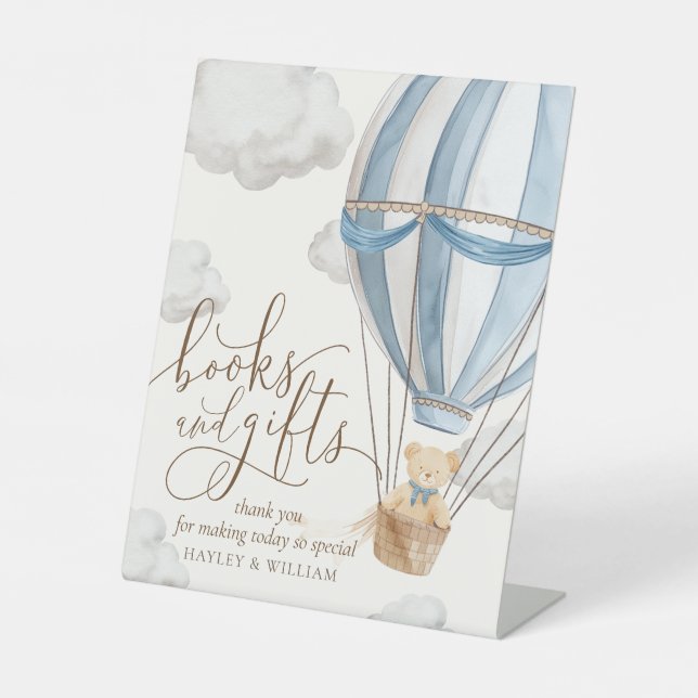 Bearly Wait Books and Gifts Baby Shower Pedestal Sign (Front)