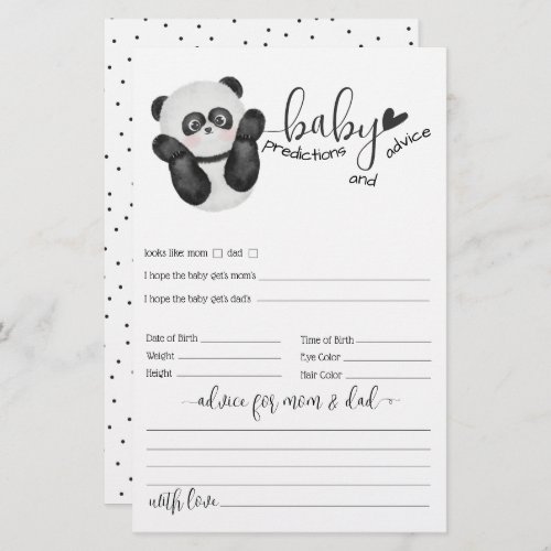 Bearly wait Cute Black  White Baby Shower Game