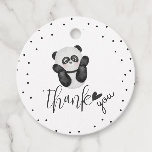 Bearly wait Cute Black  White Baby Shower Thanks  Favor Tags