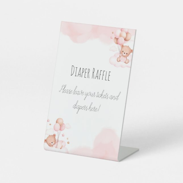 Bearly Wait Diaper Raffle Sign  (Front)