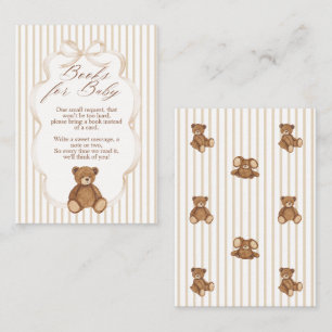 Bearly Wait Elegant Baby Shower book request Enclosure Card