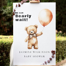 Bearly wait gender neutral minimal baby shower