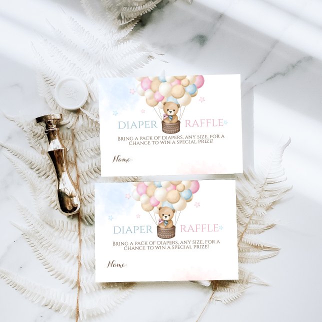 Bearly Wait Gender Reveal Bear Baby Shower Book Enclosure Card (Creator Uploaded)