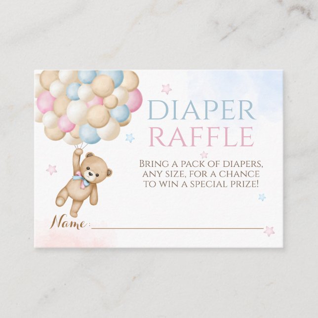 Bearly Wait Gender Reveal Bear Baby Shower Book Enclosure Card (Front)